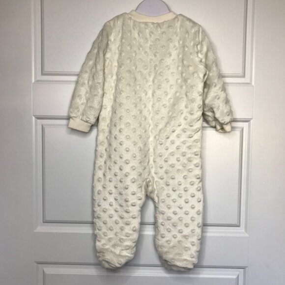 Kyle & Deena Embroidered Bear Face One Piece Footed Outfit Unisex Baby 6-9M - Picture 3 of 9